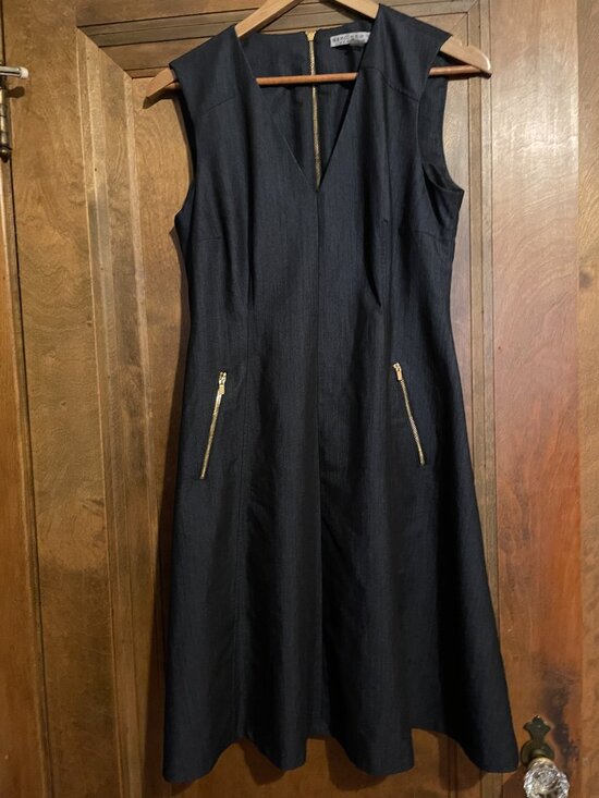 Andrew Marc Dresses & Skirts - GORGEOUS Andrew Marc New York A-Line Swing Dress, Gold Accents - Size 10 (M/L)